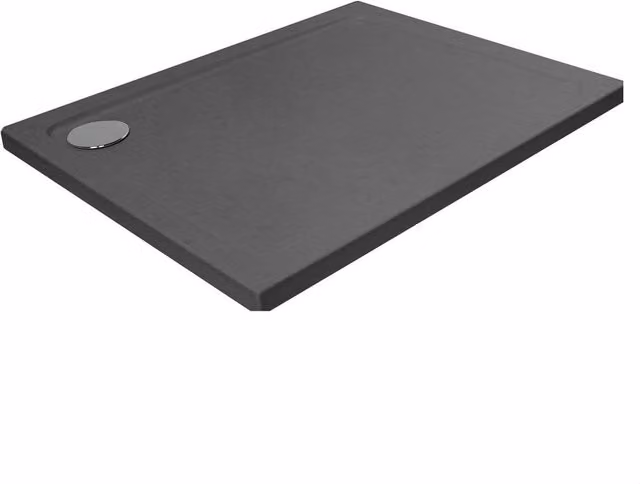 Balterley Contemporary Rectangular Anti-Slip Shower Tray, Grey, W: 140 cm, D: 90 cm