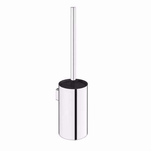 COSMIC Architect Wall-Mounted Bathroom Brush and Holder in Silver Metal