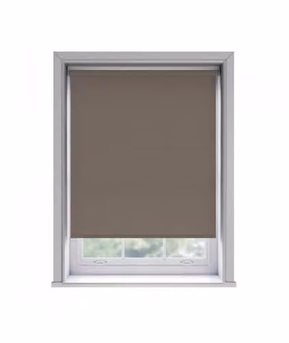 New Edge Blinds Chocolate Brown Thermal Blackout Roller Blind, W: 115 cm, H: 170 cm