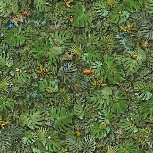 Vinyl Flooring UK 3D Funky Effect Anti Slip Sheet Vinyl Flooring in Dark Green, W: 200 cm, D: 100 cm, Thickness: 2.5 mm