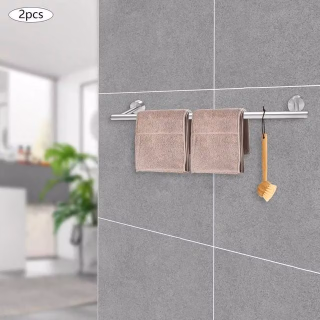 EONLION Wall Mounted Stainless Steel Towel Rail in Silver