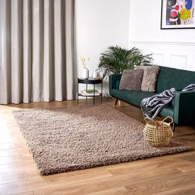Bravich California Shaggy Rug in Camel, W: 290 cm, D: 200 cm