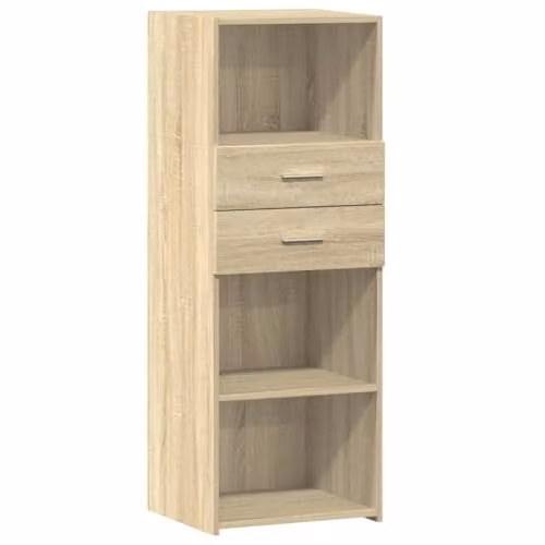 vidaXL Modern Highboard in Brown Sonoma Oak, W/D/H: 45 x 42.5 x 124 cm