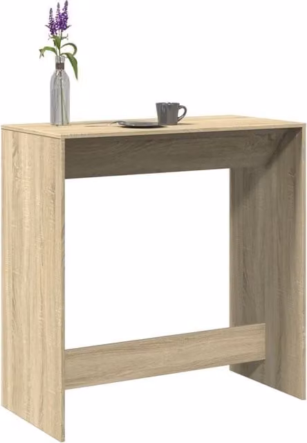 Berkfield Home Bar Table in Sonoma Oak Brown, W/D/H: 102 x 50 x 103.5 cm