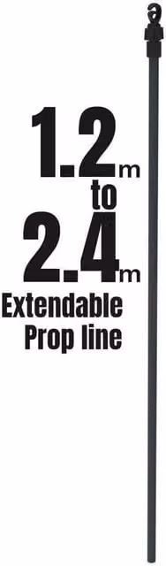 PAWNORA Height Adjustable Telescopic Washing Line Pole in Blue