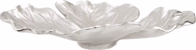 Orsina Hampstead Large Leaf Silver Metal Plate