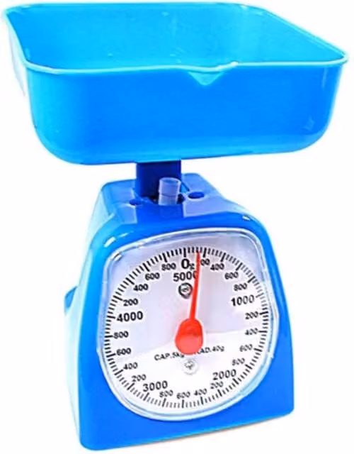 KDMD Blue Plastic Kitchen Weighing Scale with 5kg Capacity