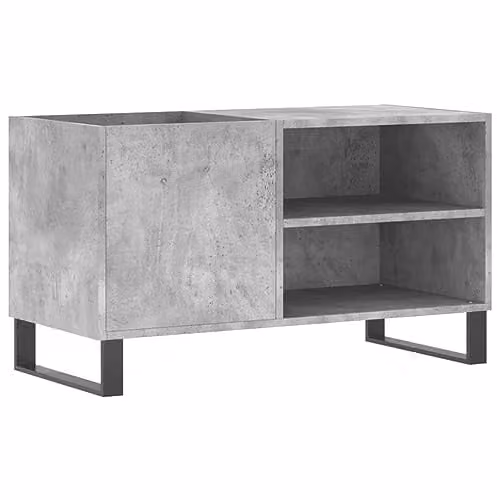 vidaXL Record Cabinet in Concrete Grey, W: 85 cm, D: 38 cm, H: 48 cm, Made of MDF