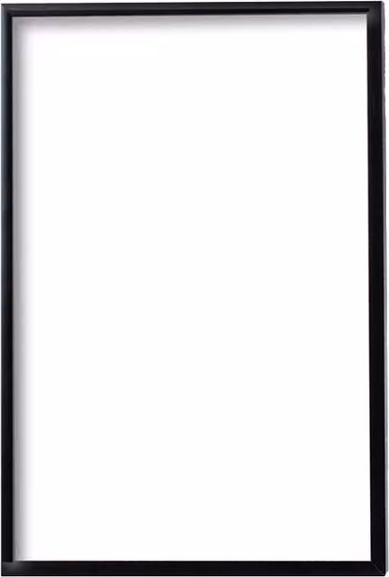 Deflecto Black Rectangular Wall Mounted Single Picture Frame A2
