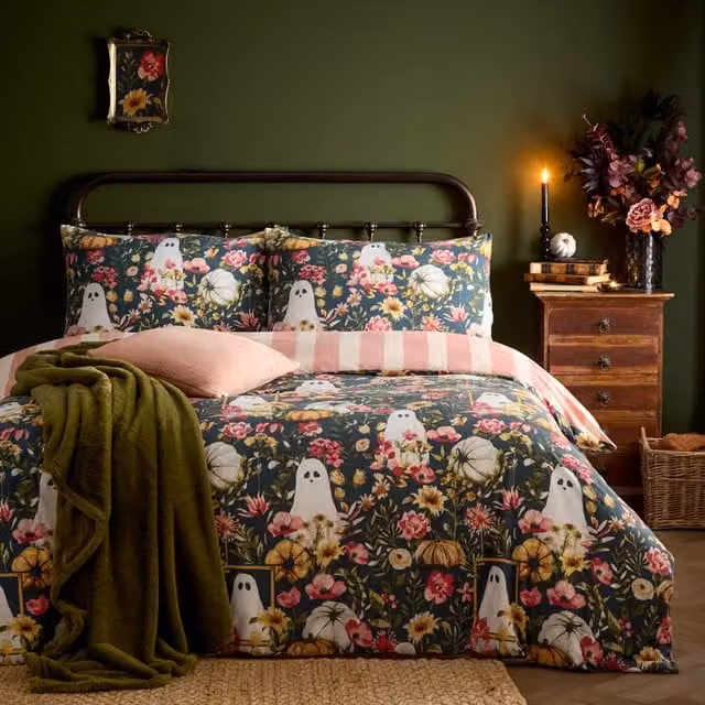 Make It A Home Bootanical Printed Reversible Floral Duvet Cover Set, Multicolour, 200 x 200 cm