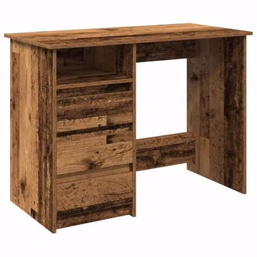vidaXL Modern Writing Desk in Brown Engineered Wood W/D/H: 102 x 50 x 75 cm