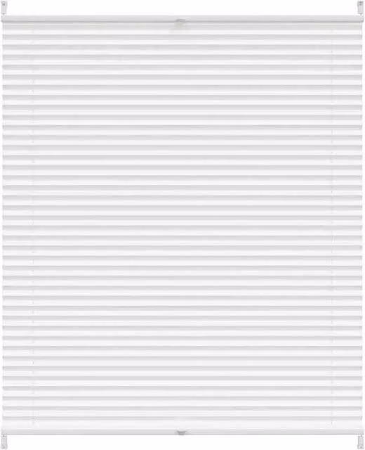 Berkfield Home Single Pleat Plisse Blind in White, W: 100 cm, H: 125 cm