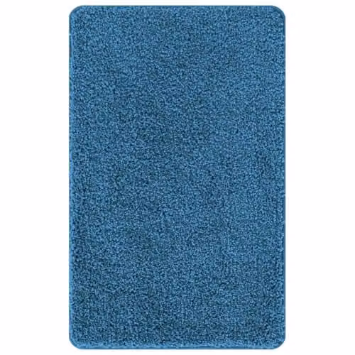 vidaXL Anti-slip Blue Polyester Bath Mat, W: 60 cm, D: 90 cm