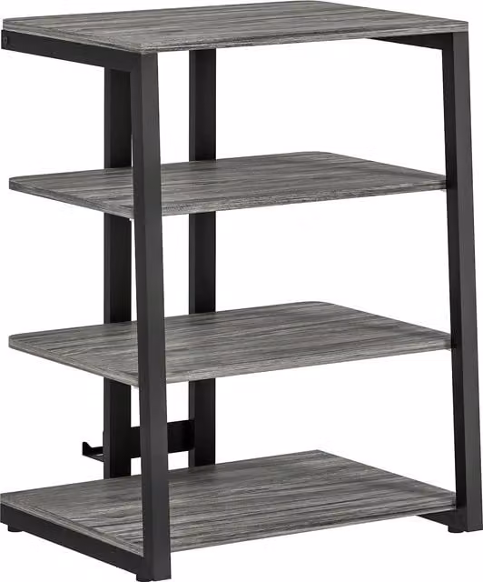 HOMCOM Modern HiFi Stand with Four Adjustable Storage Shelves in Grey