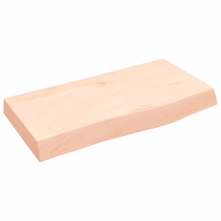 Berkfield Home Wall Mounted Rustic Oak Shelf in Brown and Beige, W: 60 cm, D: 30 cm, H: 4 cm