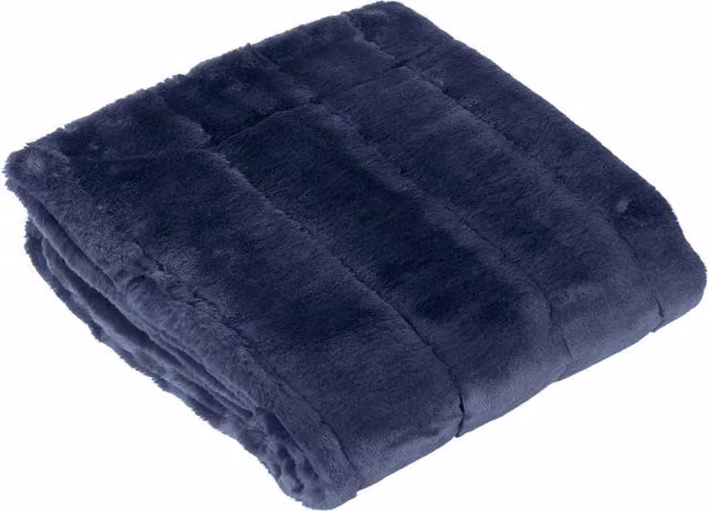 Make it a Home Empress Faux Fur Throw in Navy Blue, 200 cm