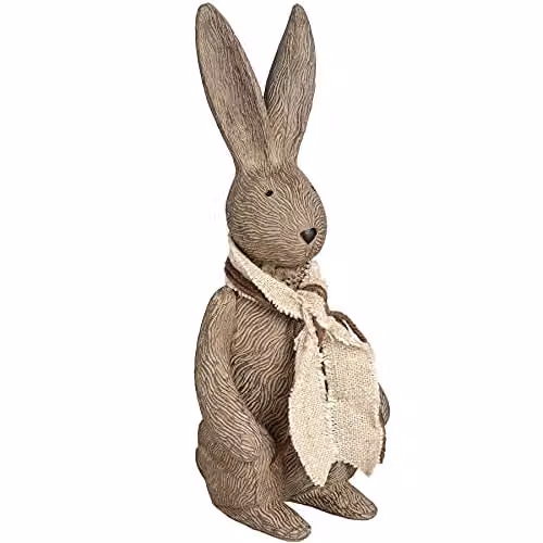 Hill Interiors Love Lace Winter Bunny Rabbit Small in Brown