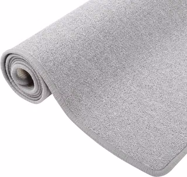 Berkfield Home Round Hand Tufted Carpet Runner in Grey, W: 50 cm, L: 150 cm