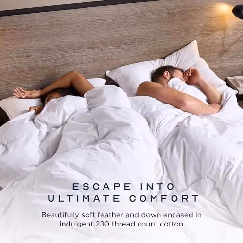 Snuggledown Luxury Goose Feather and Down Single Duvet and 2 Pillows Set, 10.5 Tog, White, W: 135 cm, L: 200 cm