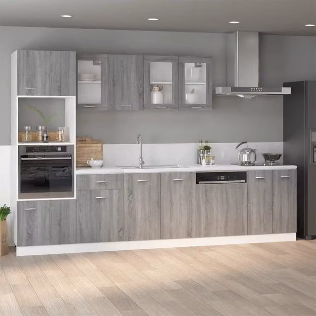 Berkfield Home Grey Sonoma Sink Bottom Cabinet W/D/H: 80 x 46 x 81.5 cm
