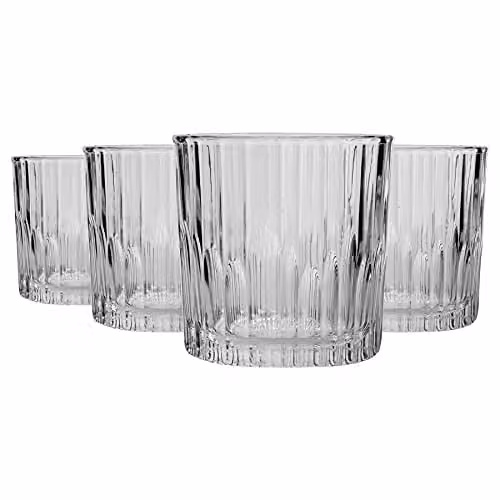 Duralex Manhattan Vintage Glass Tumblers, 310ml, Pack of 12, Transparent