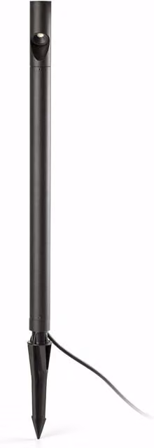 Faro Bezel Black LED Ground Spike Lamp, 8W, 2700K Warm White, IP65, Matt Black Aluminium