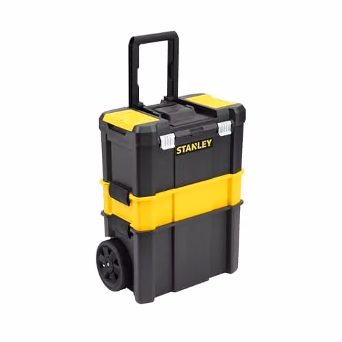 Stanley Stackable Rolling Workshop Toolbox with Inserts, Black