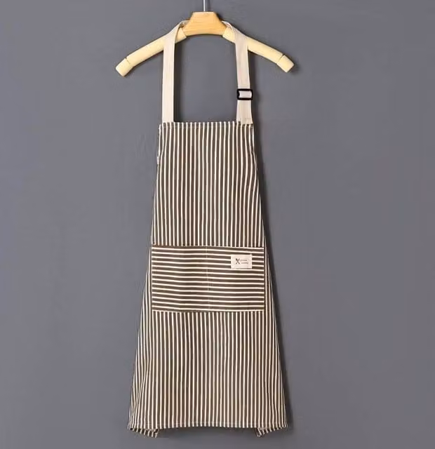 PAWNORA Set of 2 Multicolour Striped Cotton Chef Aprons for Adults