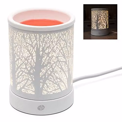 Rio FORA White Ceramic Wax Melt Burner and Electric Aroma Diffuser Lamp