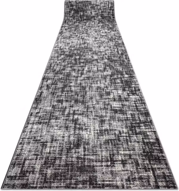 RugsX Silver Fasti Abstract Runner in Grey and Silver, W: 120 cm, L: 350 cm