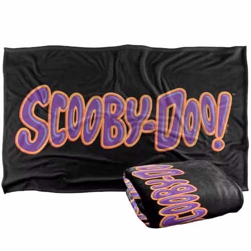 Warner Bros. Scooby Doo Logo Silky Touch Super Soft Fleece Throw Blanket, Multicolour, W: 91.44 cm x H: 147 cm