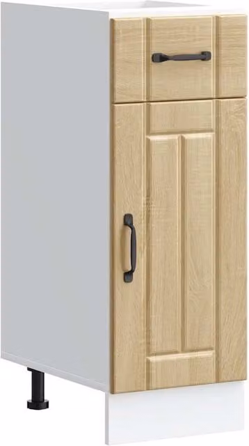 Berkfield Home Lucca Kitchen Sink Base Cabinet in Brown Sonoma Oak Wood Finish