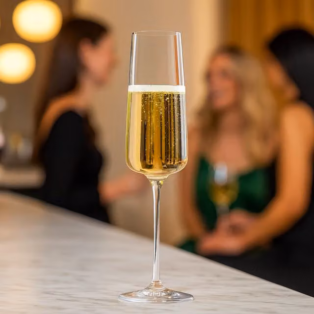 Bormioli Rocco Nexo Champagne Flutes, 240ml, Transparent, Set of 12