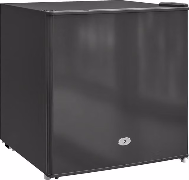 Rolipo 35L Black Mini Upright Freezer with Reversible Door and Lock