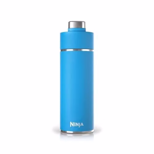 Ninja Thirsti Vacuum Insulated Stainless Steel Water Bottle and Flask, 700 ml, Tropical Blue