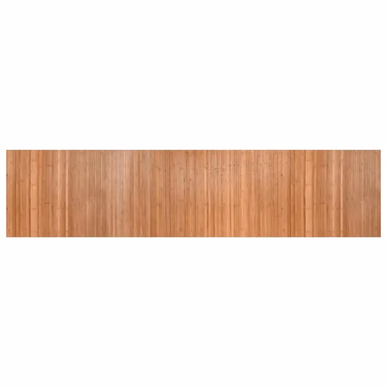 Berkfield Home Rectangular Bamboo Rug in Brown, W: 70 cm, L: 300 cm