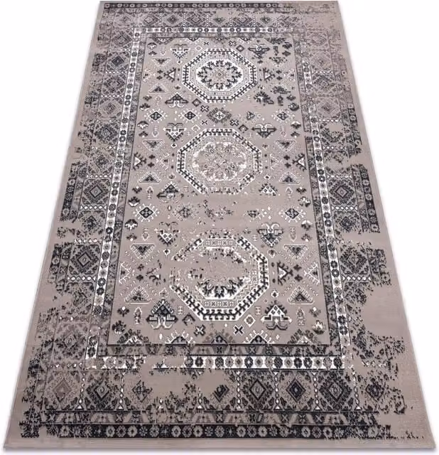 RugsX Vintage Rectangular Rug in Beige, W: 160 cm, L: 230 cm
