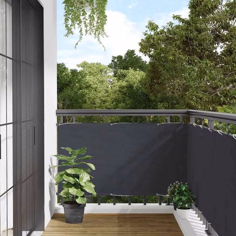 Berkfield Home Durable Anthracite Balcony Privacy Screen, W: 400 cm, H: 120 cm