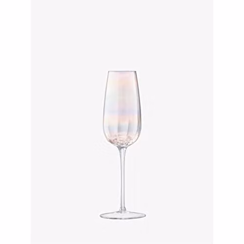 LSA International Pearl Champagne Flute Set of Two, Multicolour, 250ml per glass