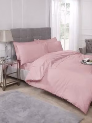 New Edge Blinds Pink Percale Duvet Cover, W/H: 90 x 200 cm