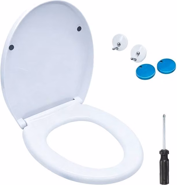 Ventryn Soft Close White Oval Heavy Duty Toilet Seat