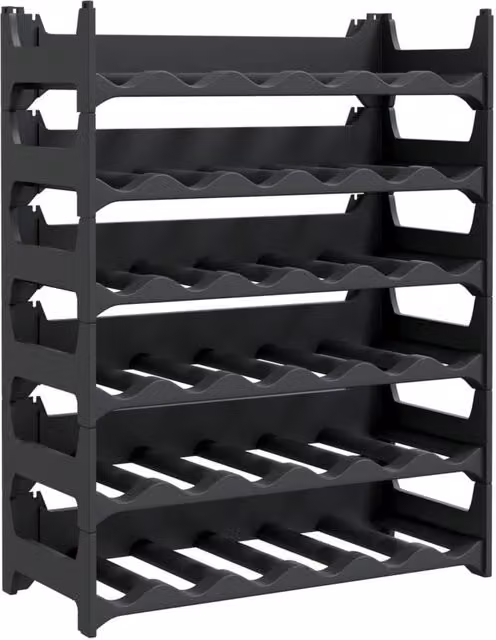 Berkfield Home Stackable Wine Rack for 36 Bottles in Matt Black