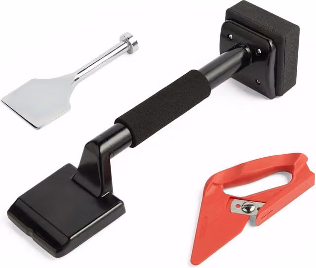 VonHaus Carpet Stretching Kit with Steel Knee Kicker and Accessories, Black