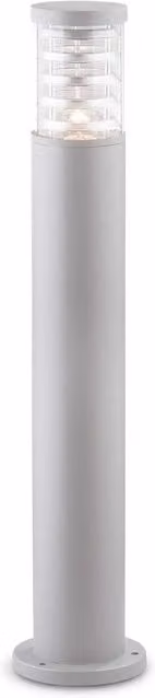 Ideal Lux Tronco 1 Light Outdoor Tall Bollard in Grey Aluminium