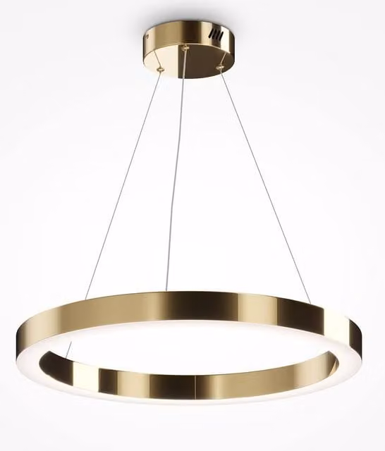 Maytoni Saturno Modern LED Pendant Light in Gold/Brass with 3100lm and 4000K Cool White Light