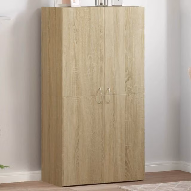 Berkfield Home Sonoma Oak File Cabinet in Brown, W/D/H: 60 x 32 x 115 cm