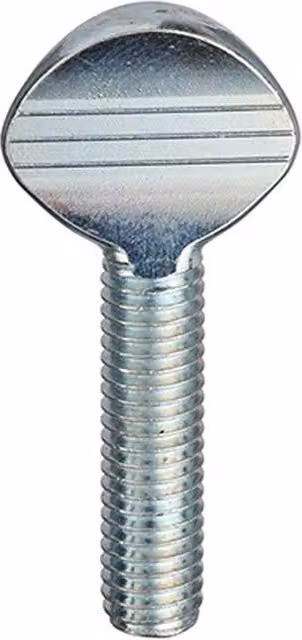 Unifix Galvanised Steel Shoulderless Thumbscrews, M6 x 50 mm, Silver, Box of 150