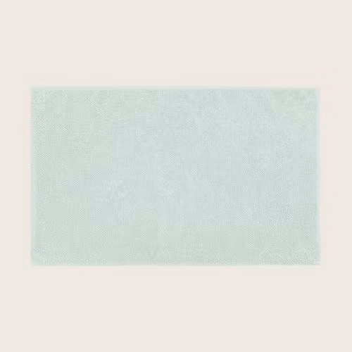 Misona Organic Cotton Luxury Reversible Towelling Bath Mat in Blue, W: 50 cm, D: 80 cm