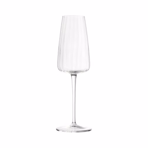 Luigi Bormioli Optica Crystal Champagne Flutes, Transparent, 4 x 210ml