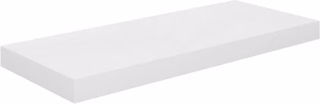 Berkfield Home Floating Wall Shelf in High Gloss White, W: 60 cm, D: 23.5 cm, H: 3.8 cm
